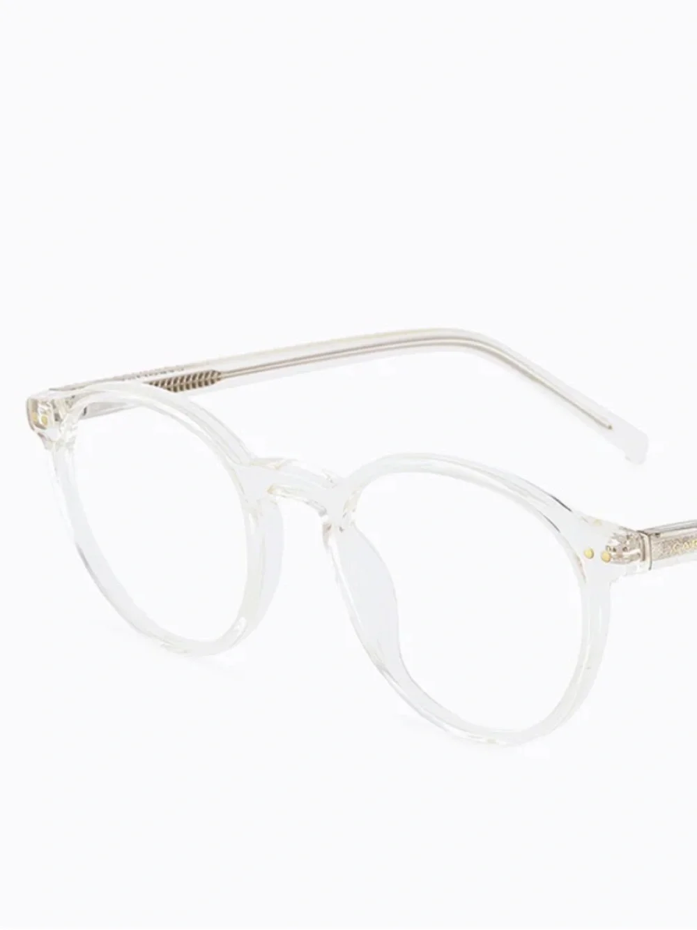 Carolina Lemke Maxwell-C Clear Square Round Glasses prescription with Case